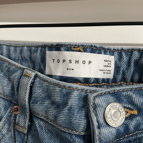 NWT TopShop Mom High Waisted Tapered Leg Jeans - Picture 8 of 15